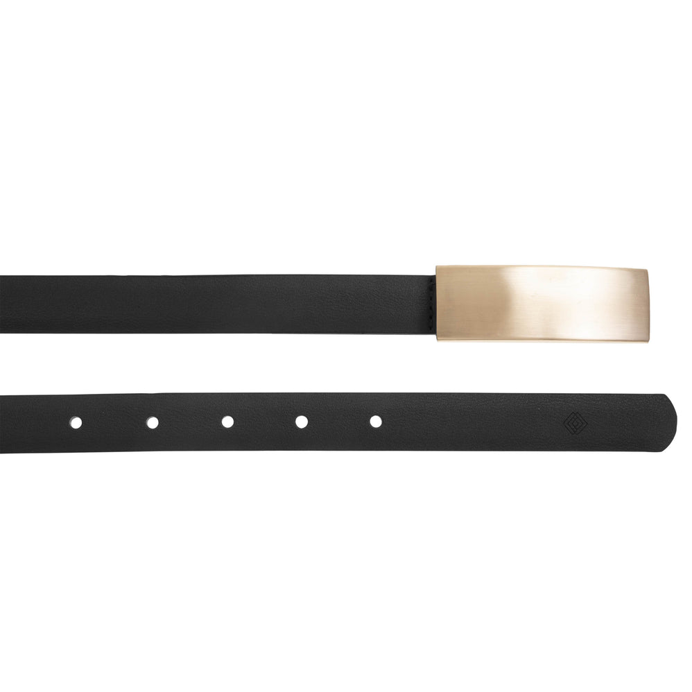 Ceinture fine Femme Noir boucle plate - Isotoner