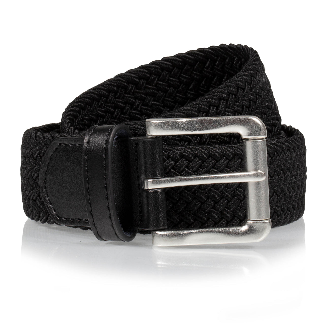 Cinturones Hombre tejido trenzado Negro