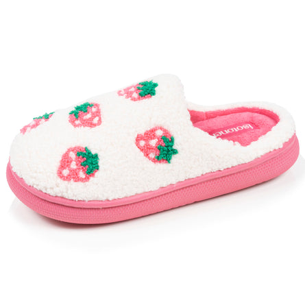 Chaussons mules Junior BLOUP Ivoire fraises - Isotoner
