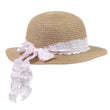 Chapeau Capeline Fille 4-8 ans Foulard rose