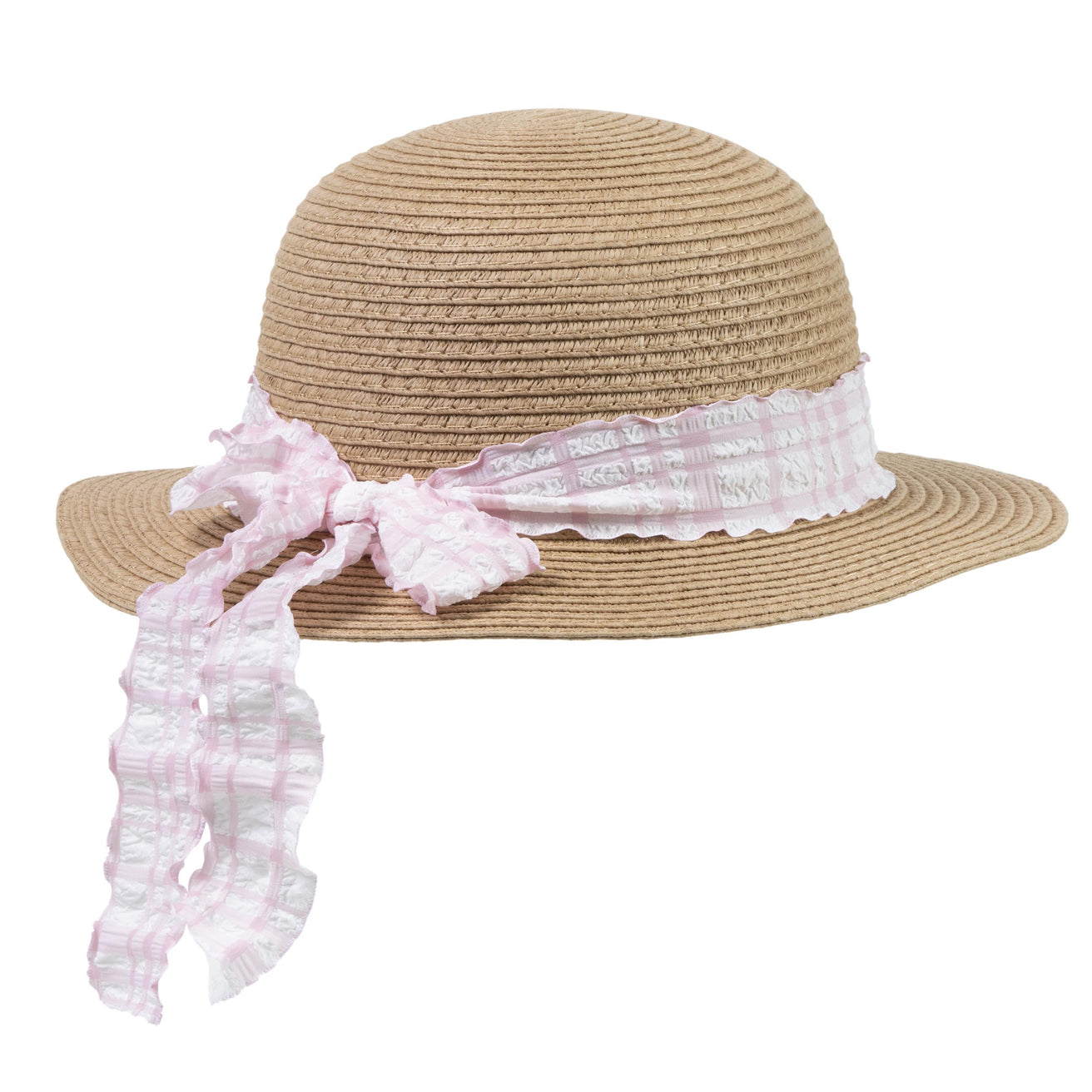 Chapeau Capeline Fille 4-8 ans Foulard rose