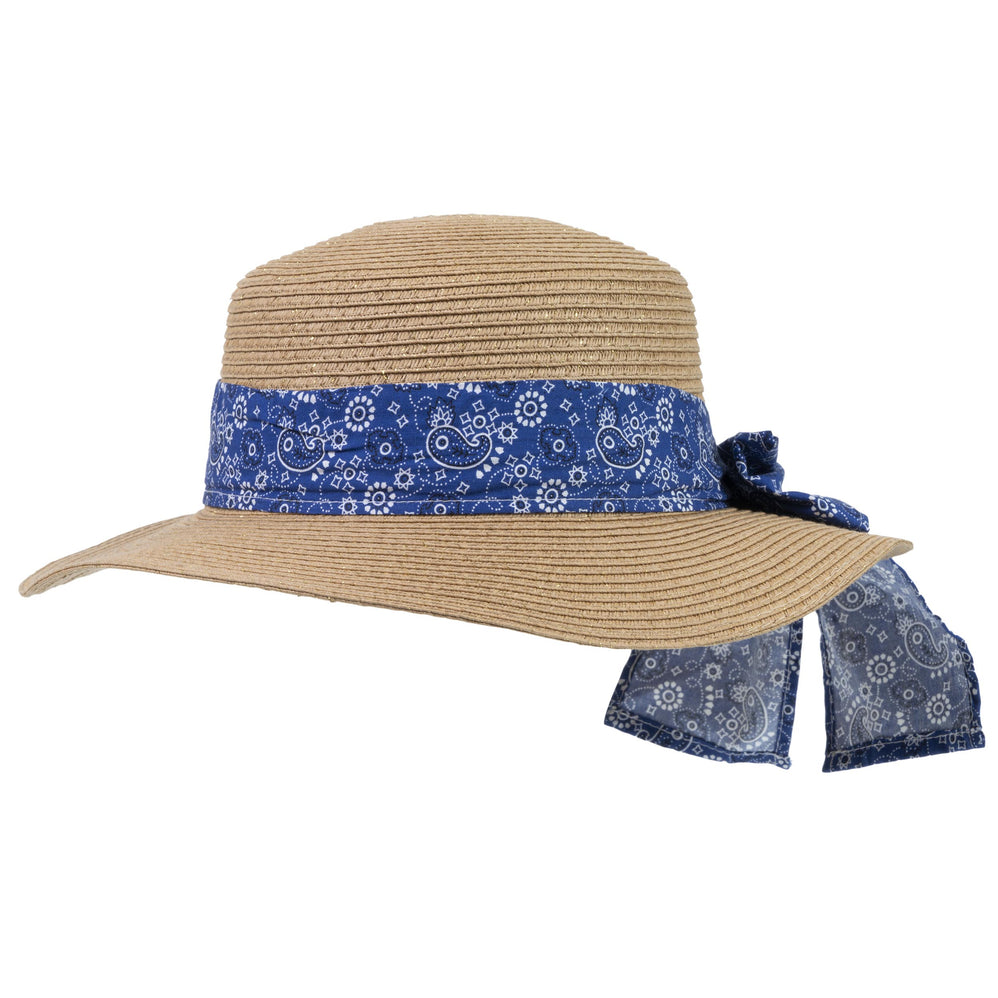 Chapeau Femme Canotier bandana Bleu - Isotoner