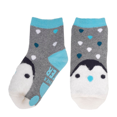 Chaussettes basses antidérapantes Enfant Pingouin Gris chiné 1/4 ans - Isotoner