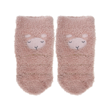 Chaussettes basses antidérapantes Fille Mouton Blush 1/4 ans - Isotoner