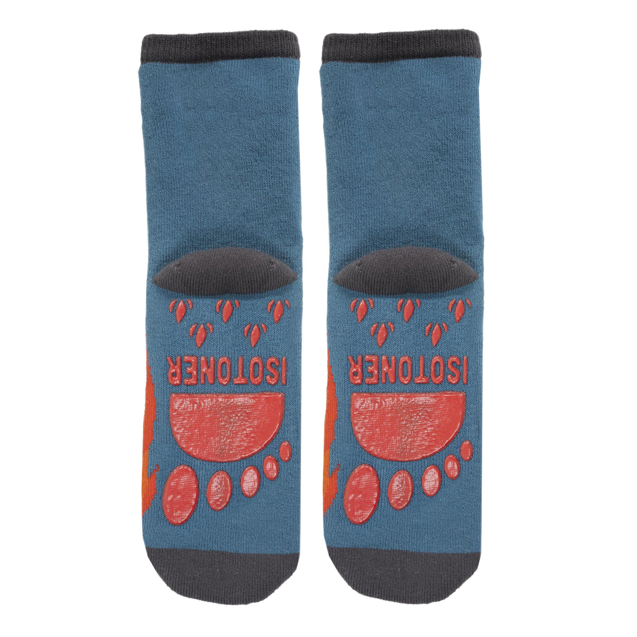 Chaussettes basses antidérapantes Garçon Pompier Bleu 5/8ans