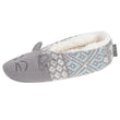 Chaussettes-chaussons Femme jacquard chat gris