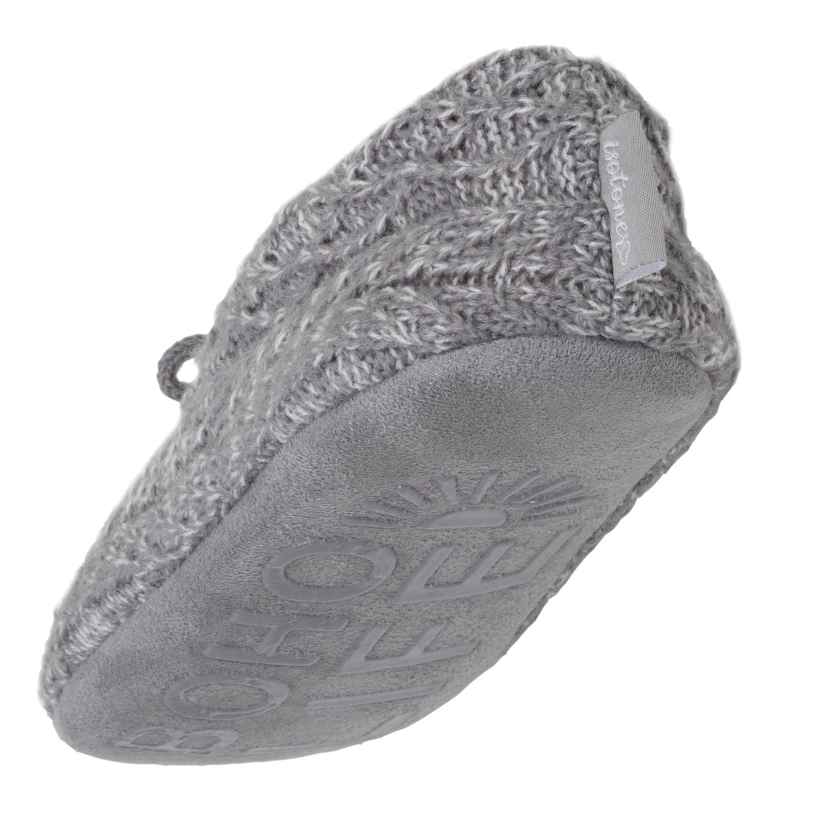 Calcetines-pantuflas forrados Mujer Malla Gris jaspeado