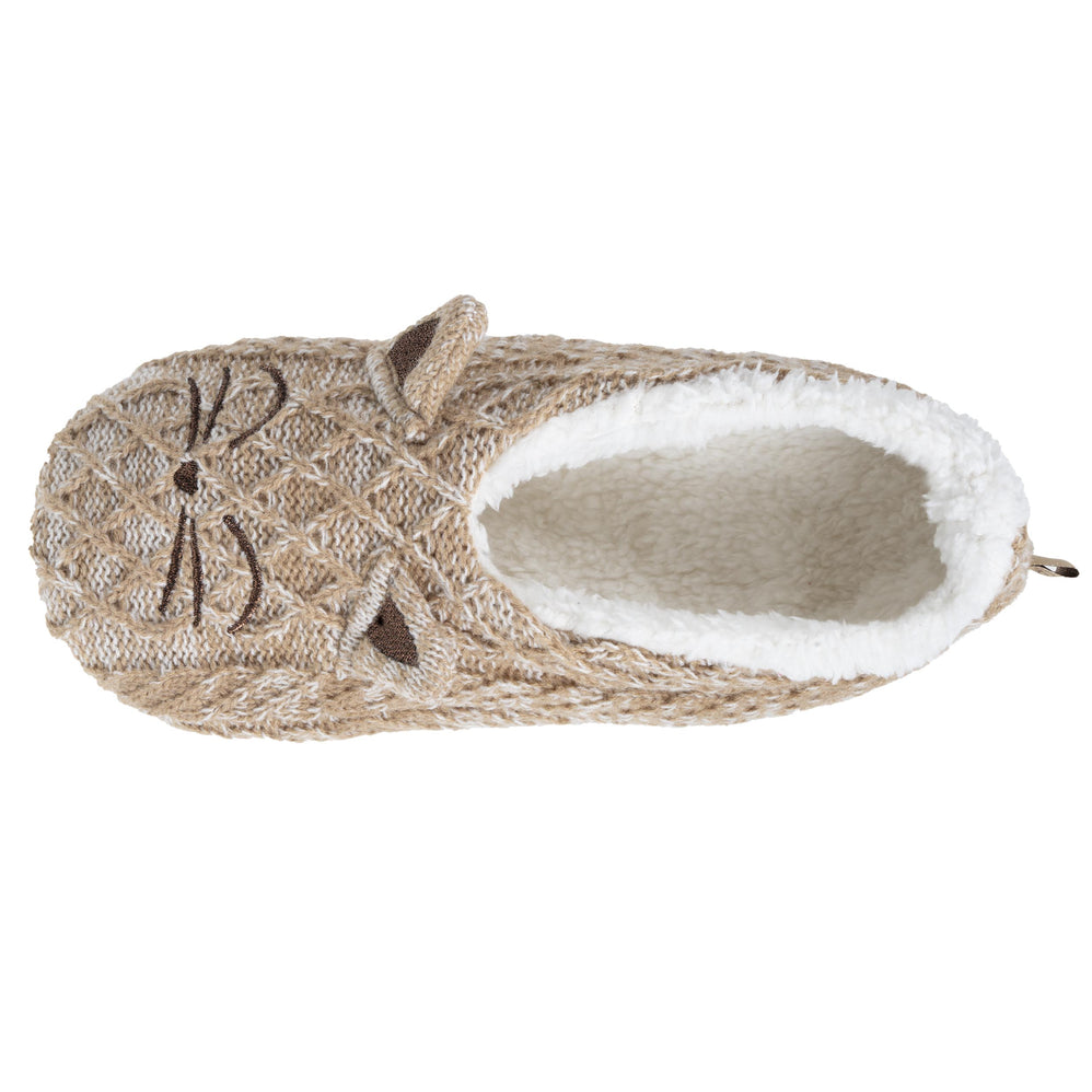 Chaussettes-chaussons Femme maille chat Beige - Isotoner