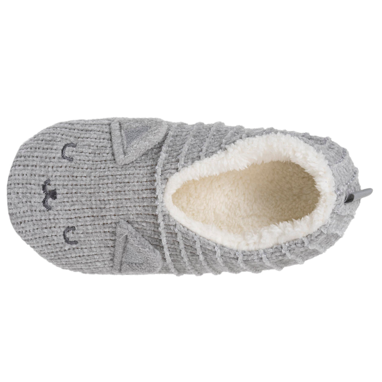 Chaussettes-chaussons fourrées Femme Chat Gris