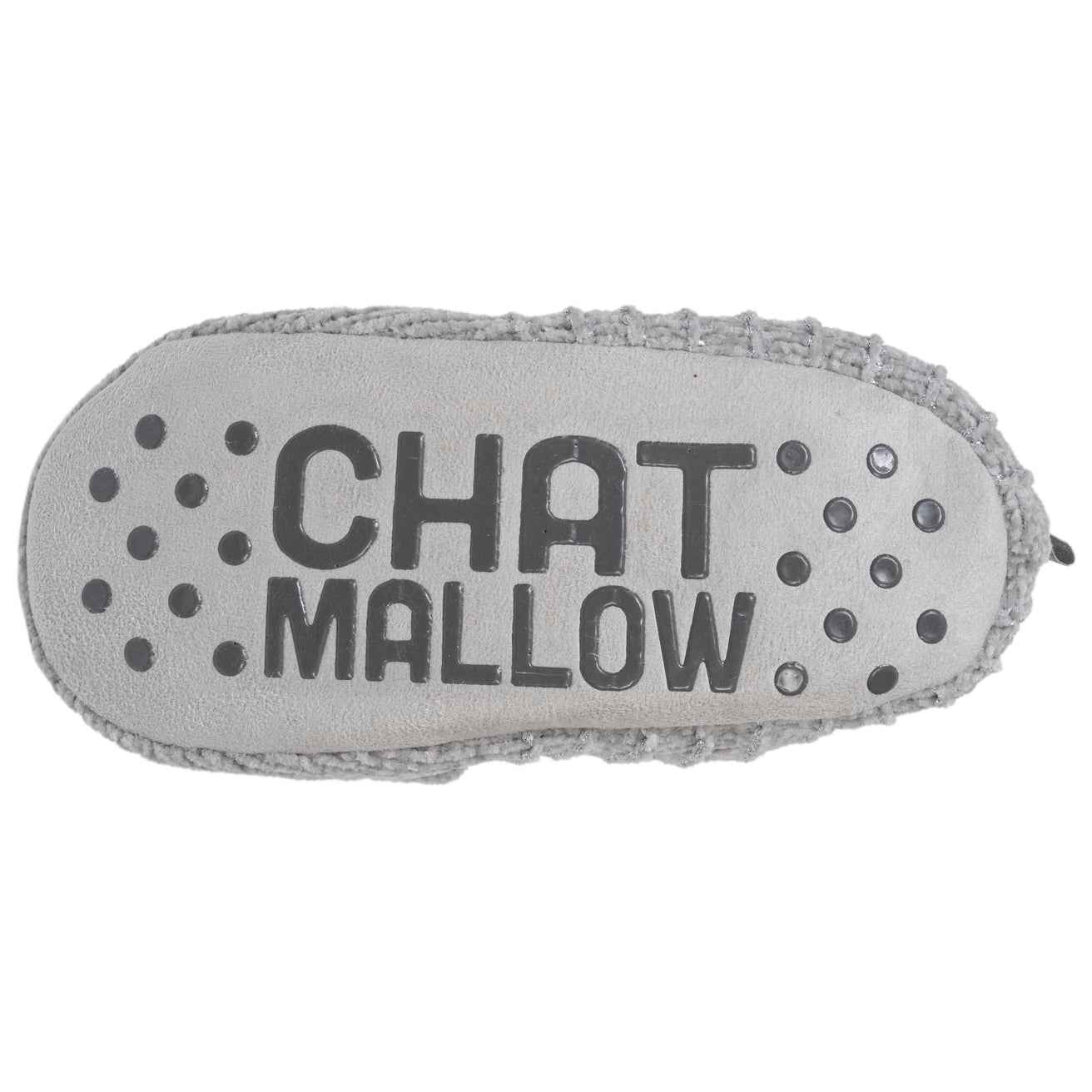Chaussettes-chaussons fourrées Femme Chat Gris