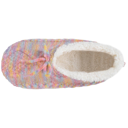 Chaussettes-chaussons fourrées Femme Nœud Multicolor - Isotoner