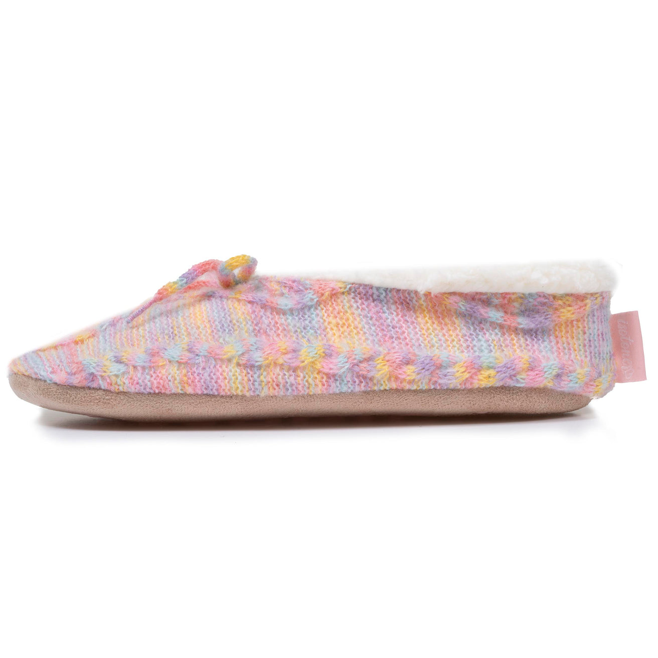 Chaussettes-chaussons fourrées Femme Nœud Multicolor
