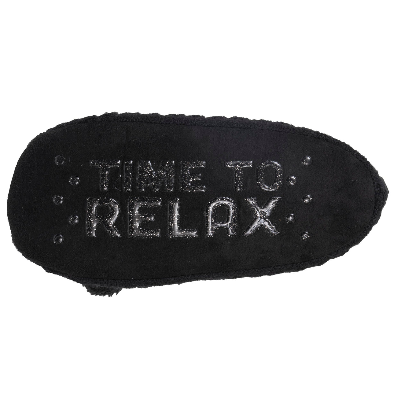 Chaussettes-chaussons fourrées Femme Pompons Noir