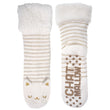 Chaussettes fourrées Femme Chat Ivoire