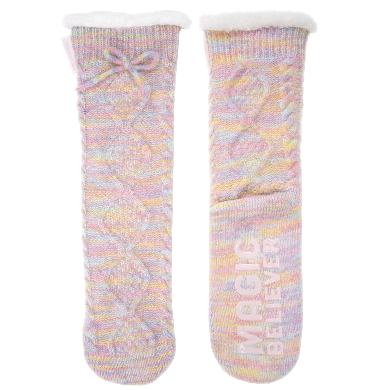 Chaussettes fourrées Femme Nœud Multicolor