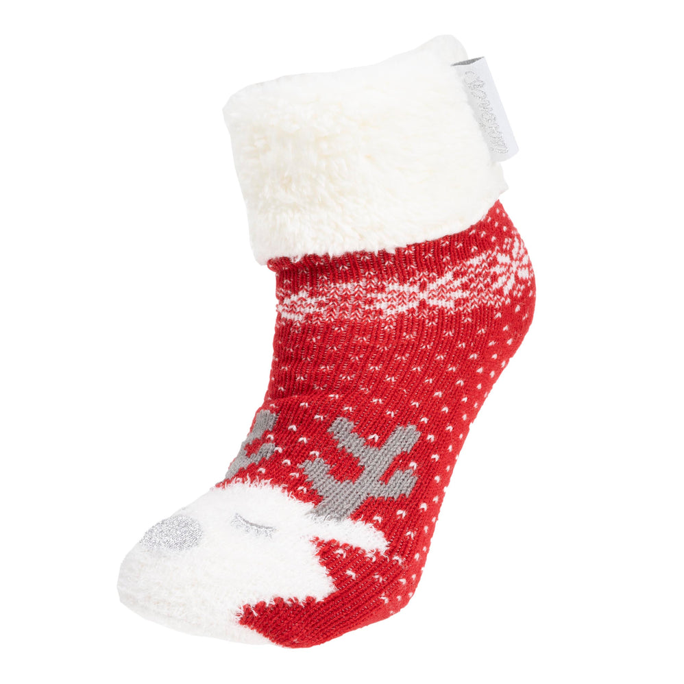 Calcetines forrados Niña Navidad Rojo 1/8 años - Isotoner