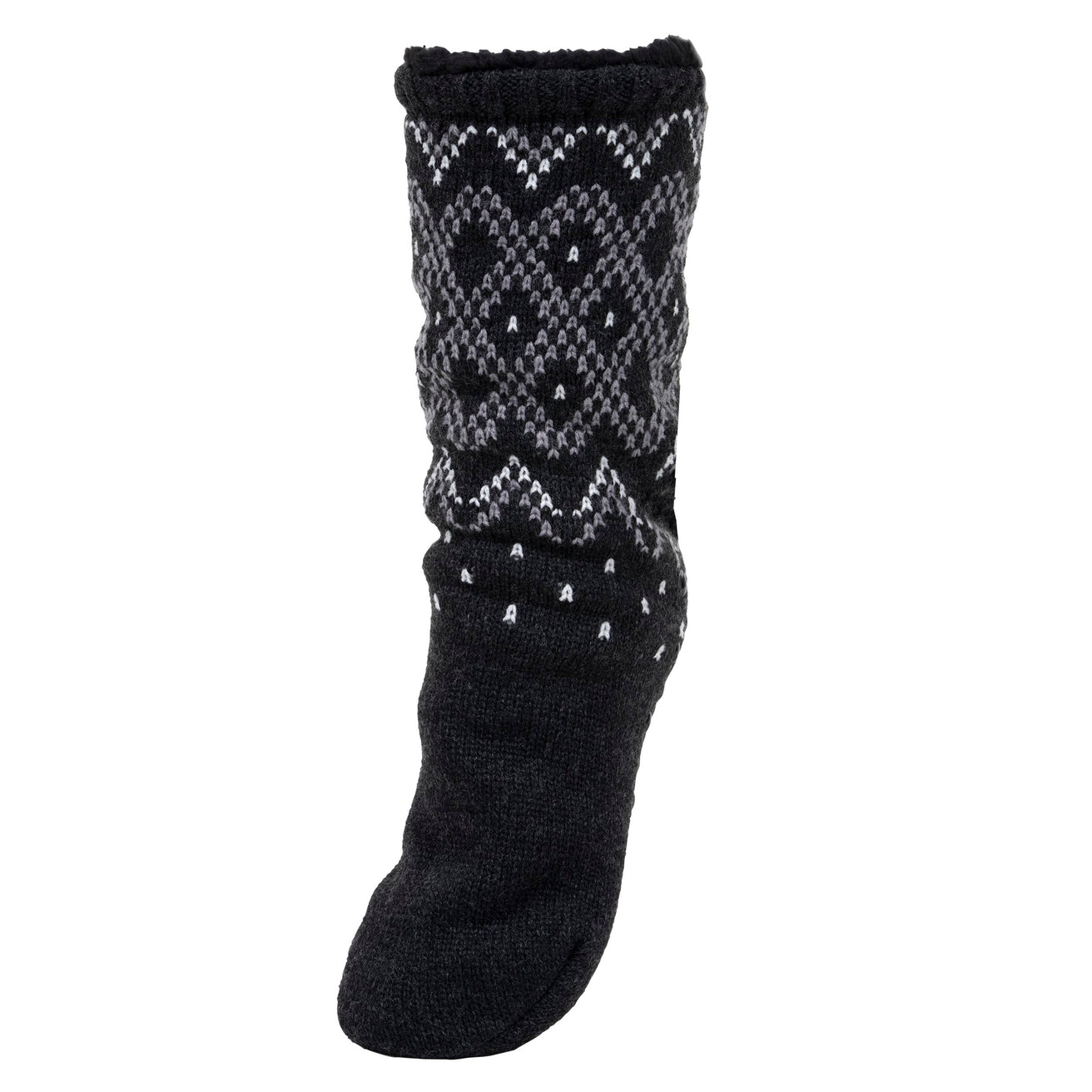 Chaussettes fourrées Homme Jacquard gris