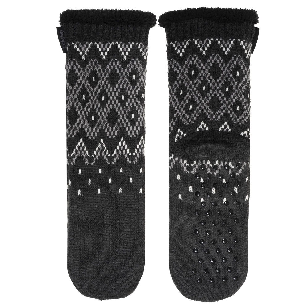 Chaussettes fourrées Homme Jacquard gris - Isotoner