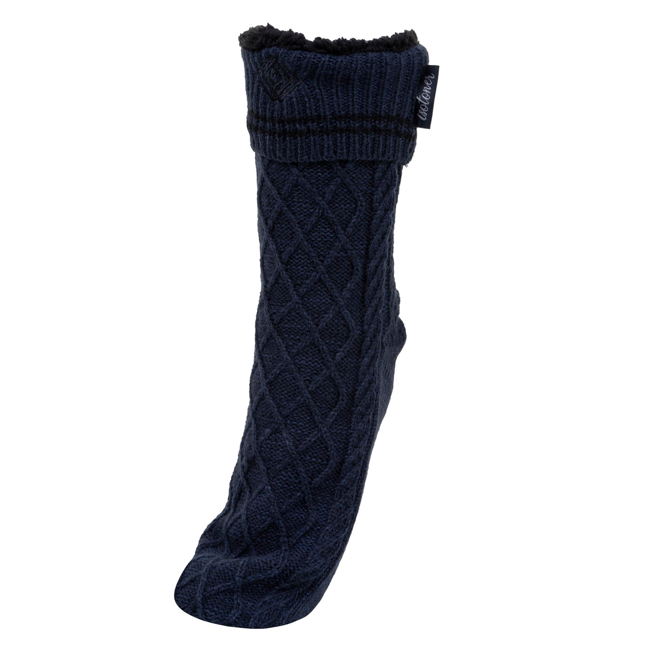 Chaussettes fourrées Homme maille Marine chiné