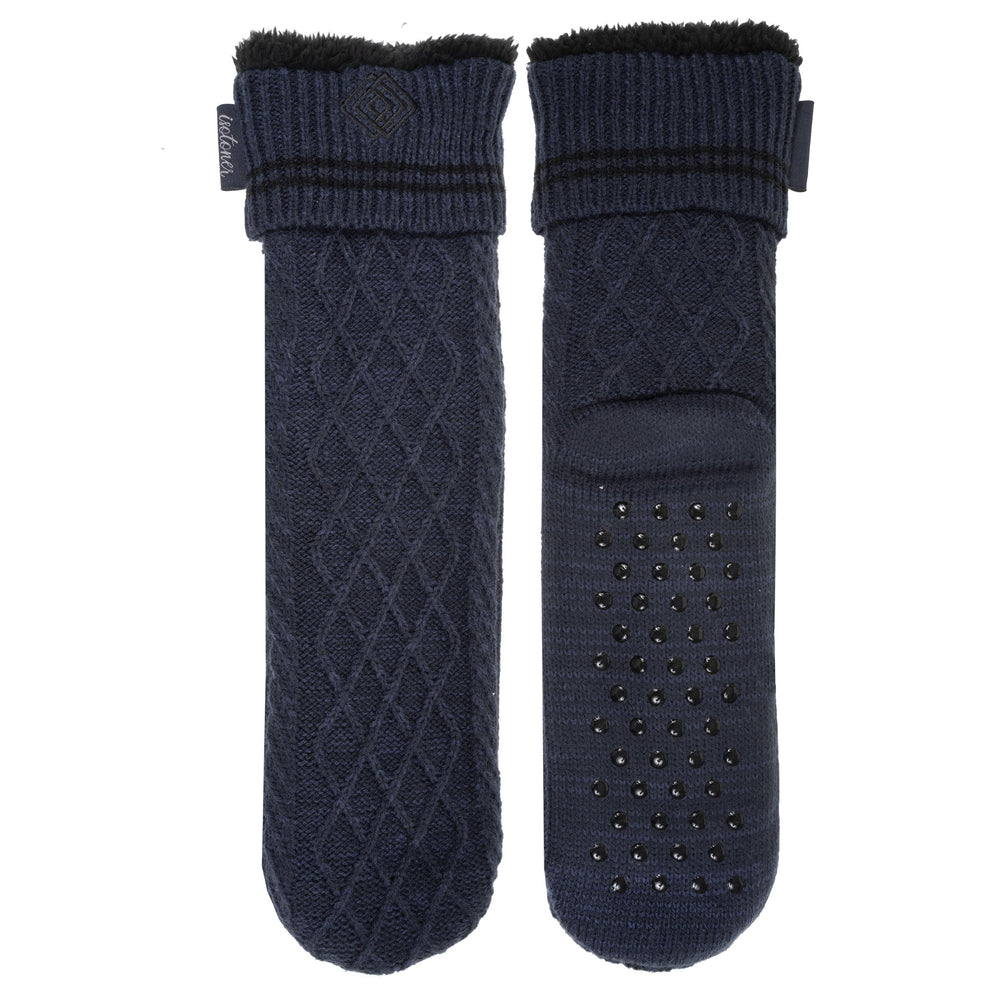Chaussettes fourrées Homme maille Marine chiné - Isotoner