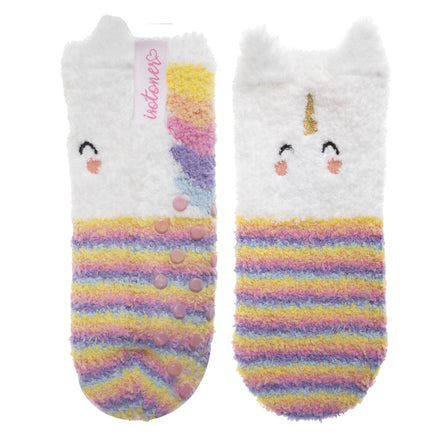 Chaussettes mi-hautes antidérapantes Fille Licorne Multicolor 1/4 ans - Isotoner