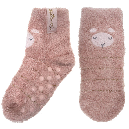 Chaussettes mi-hautes antidérapantes Fille Mouton Blush 5/8 ans - Isotoner