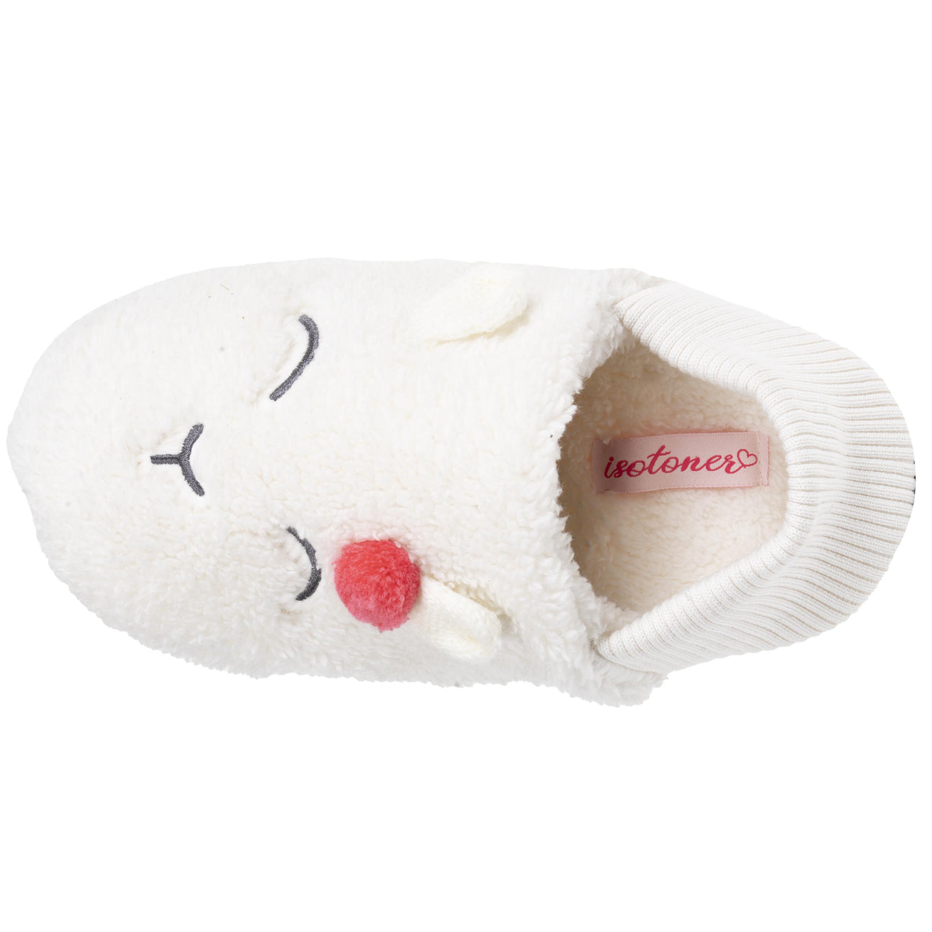 Chaussettes-slippers Femme sherpa lama Ivoire