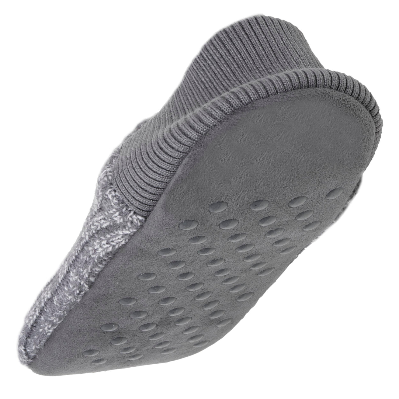 Chaussettes-slippers Homme maille Gris chiné