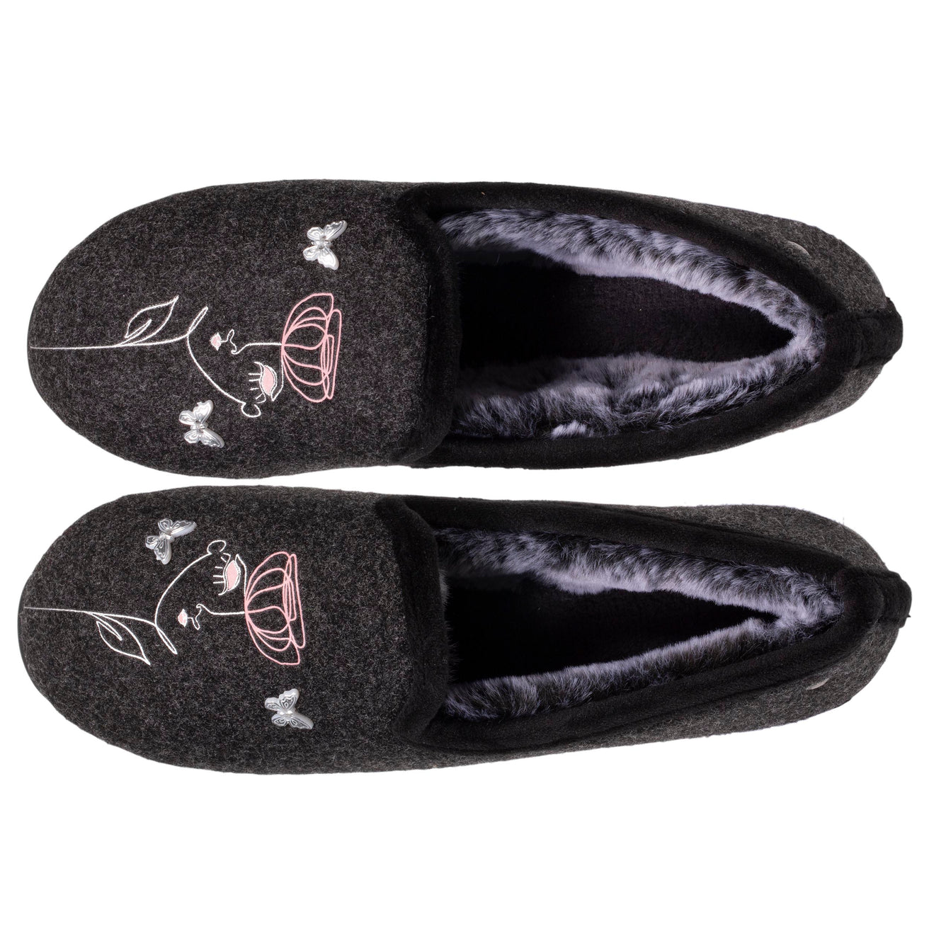 Chausson slippers Femme Gris dessin