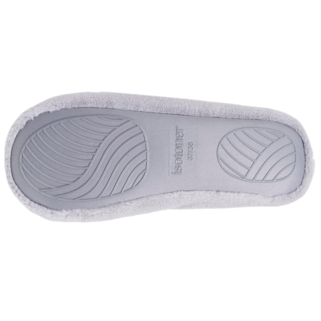 Chaussons Ballerines Femme 3D fourrure Gris
