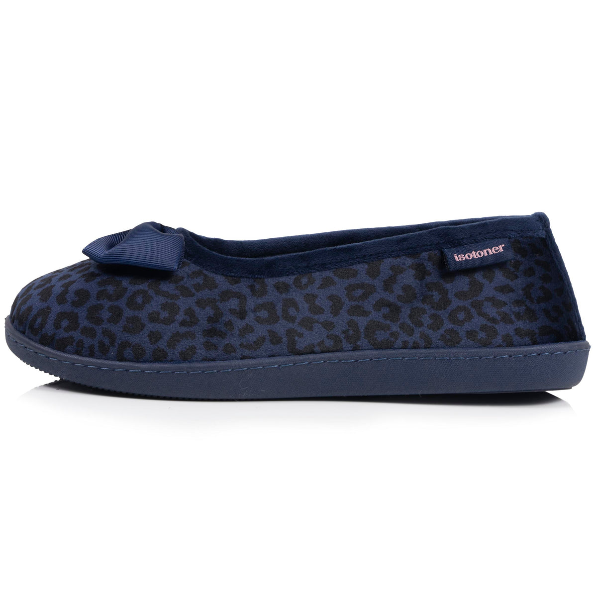 Chaussons Ballerines Femme Léopard Marine