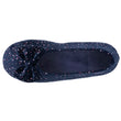Chaussons Ballerines Femme Marine pois