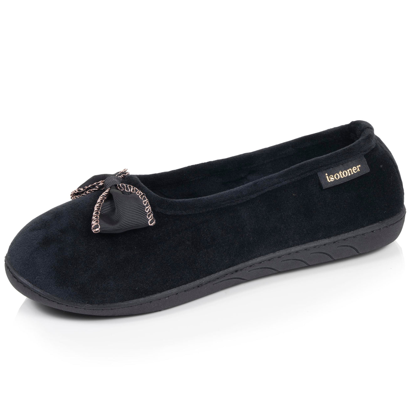 Zapatillas de casa Bailarinas Mujer Negro cadena