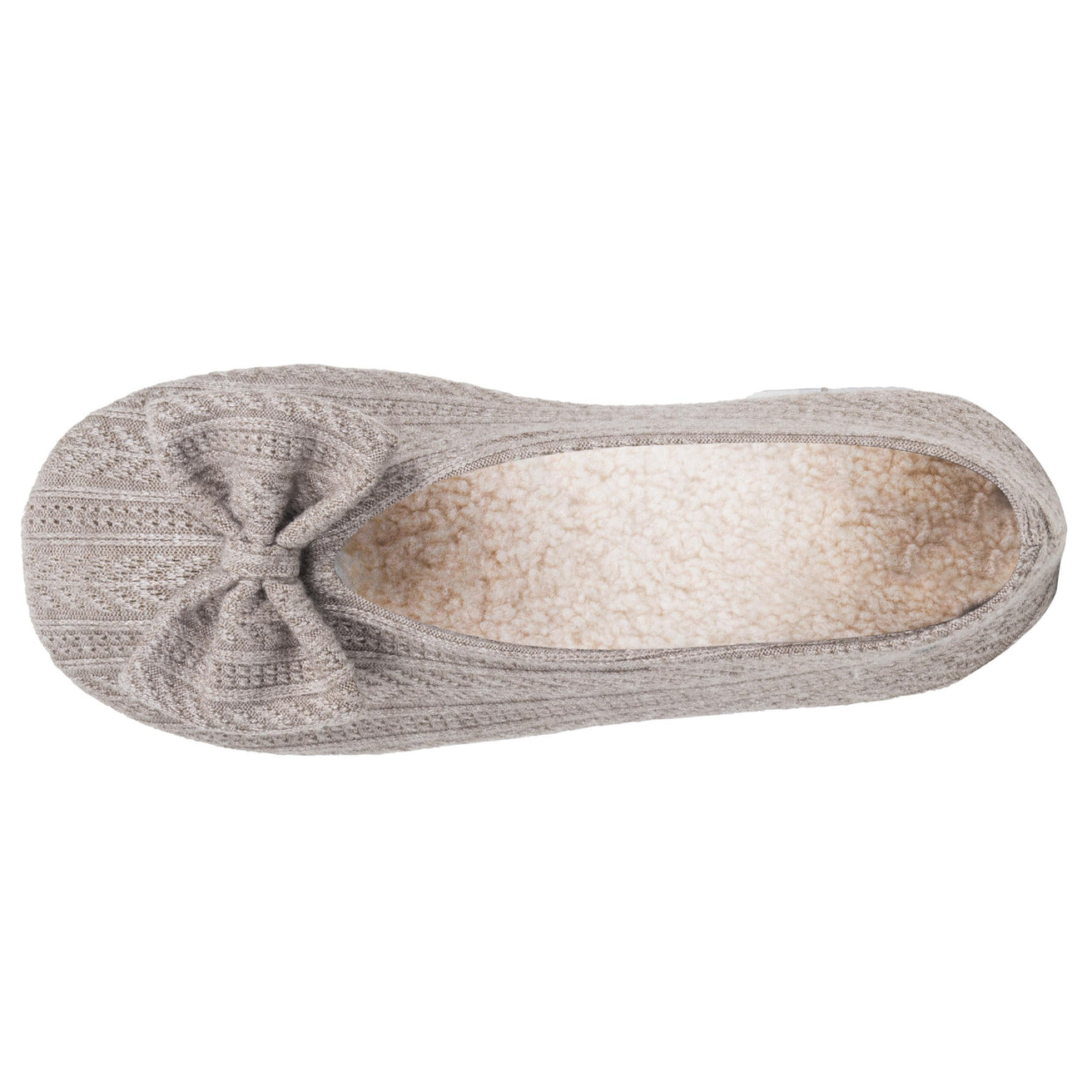 Zapatillas de casa Bailarinas Mujer Gran Lazo Topo