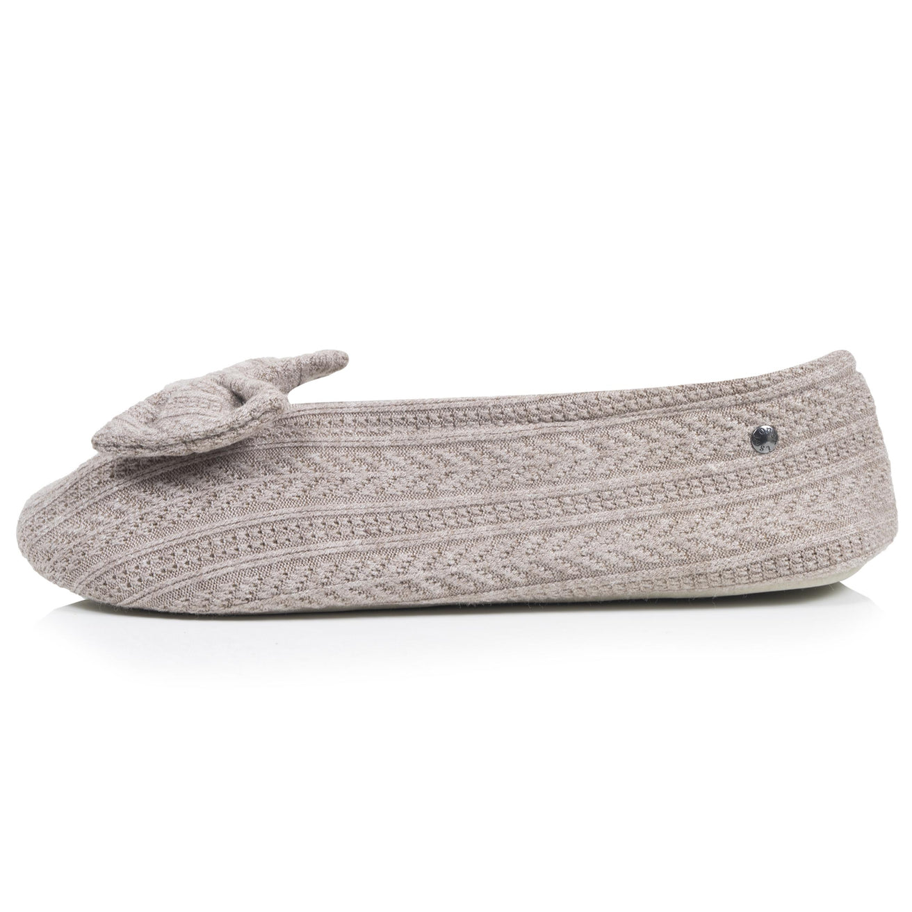 Zapatillas de casa Bailarinas Mujer Gran Lazo Topo