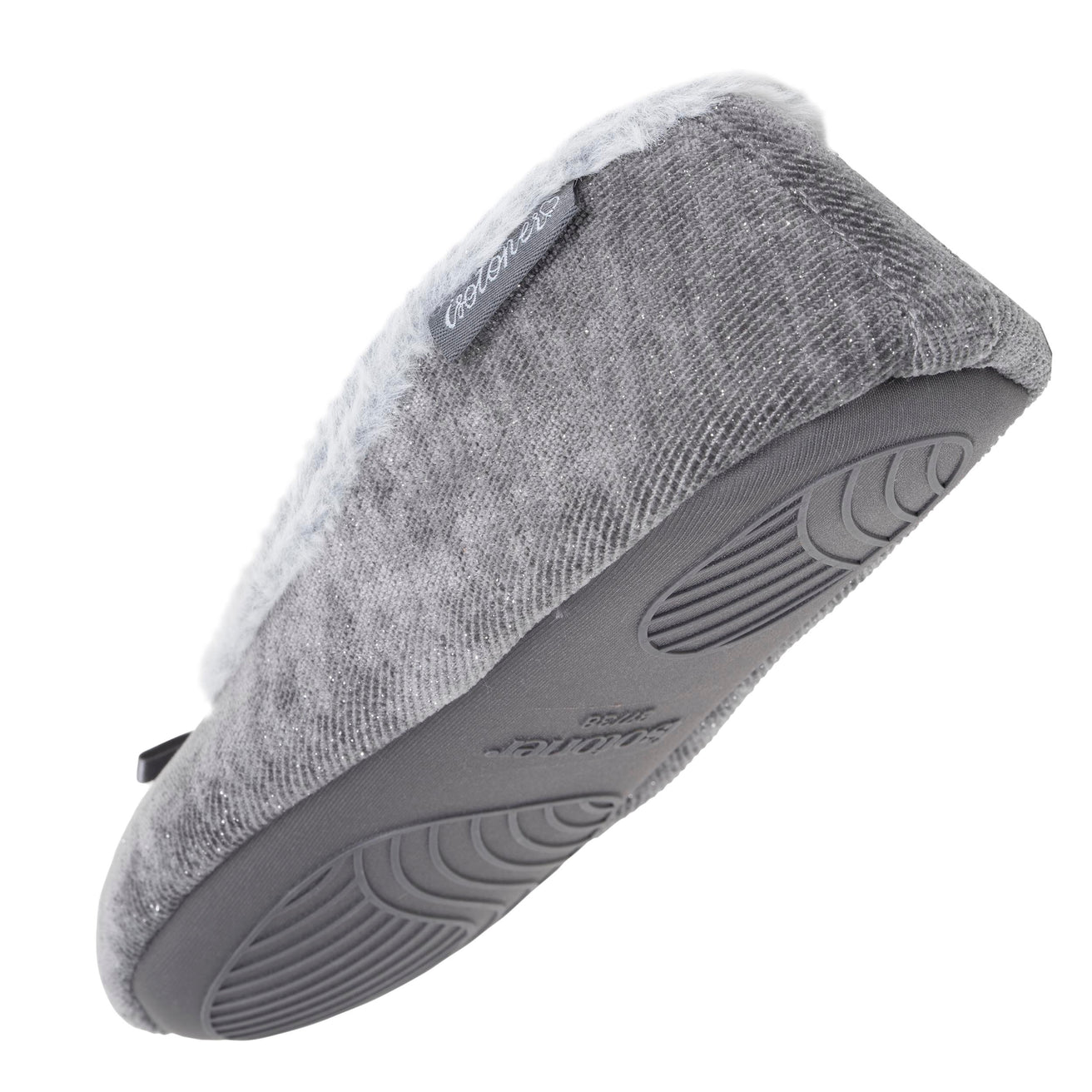 Chaussons Ballerines Femme pailleté Gris foncé