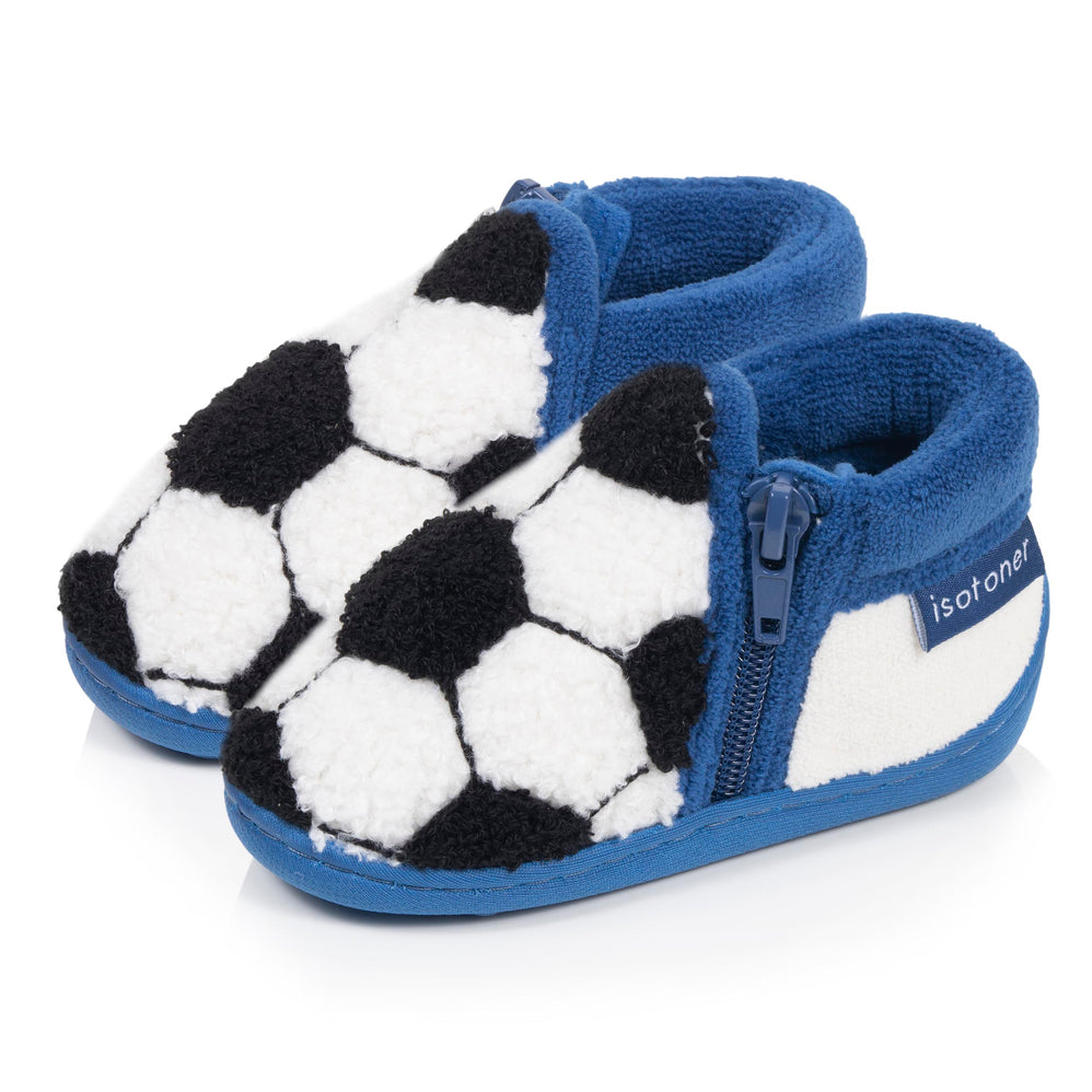 Chaussons Bottillons zip Bébé Bleu - Isotoner