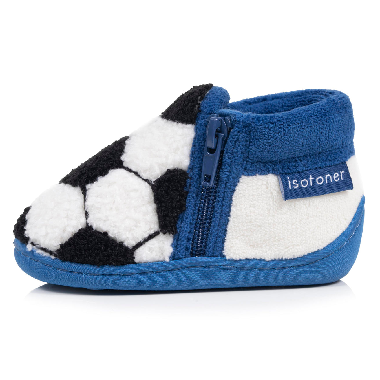 Chaussons Bottillons zip Bébé Bleu