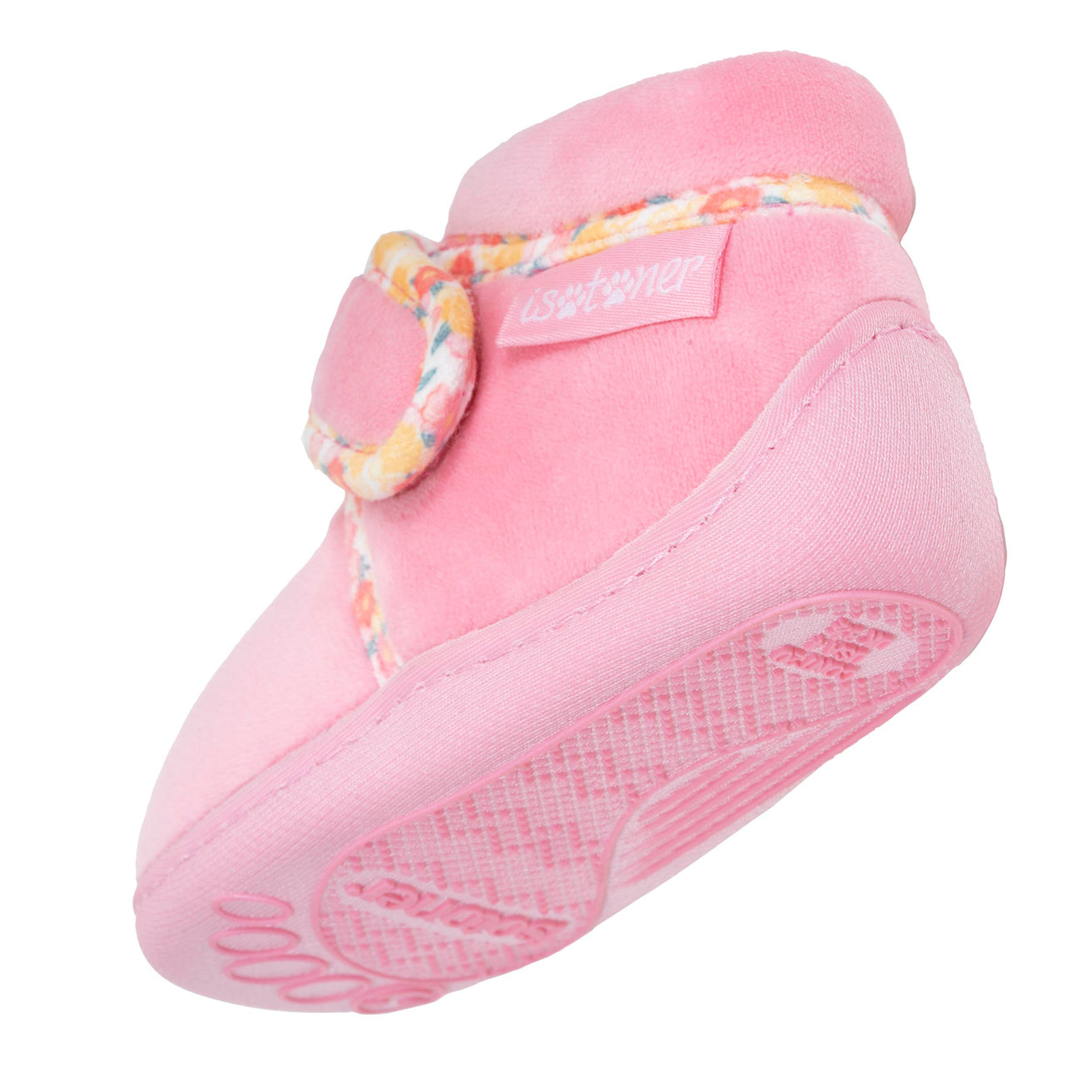 Zapatillas de casa botines velcro Bebé Rosa