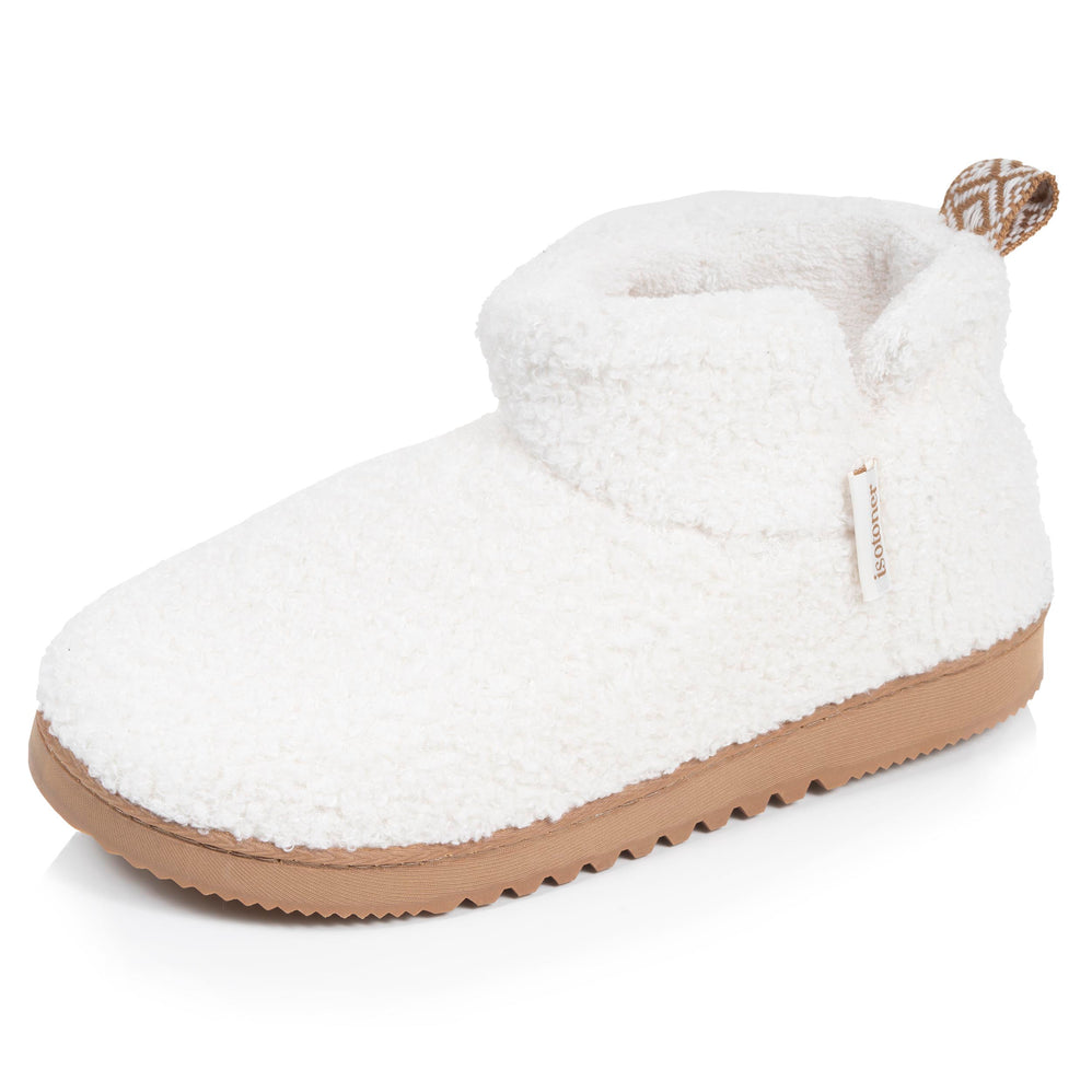Zapatillas de casa botines Mujer Marfíl sherpa - Isotoner