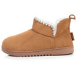Chaussons Bottillons Femme Camel broderies