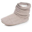 Zapatillas de casa botines Punto Beige claro
