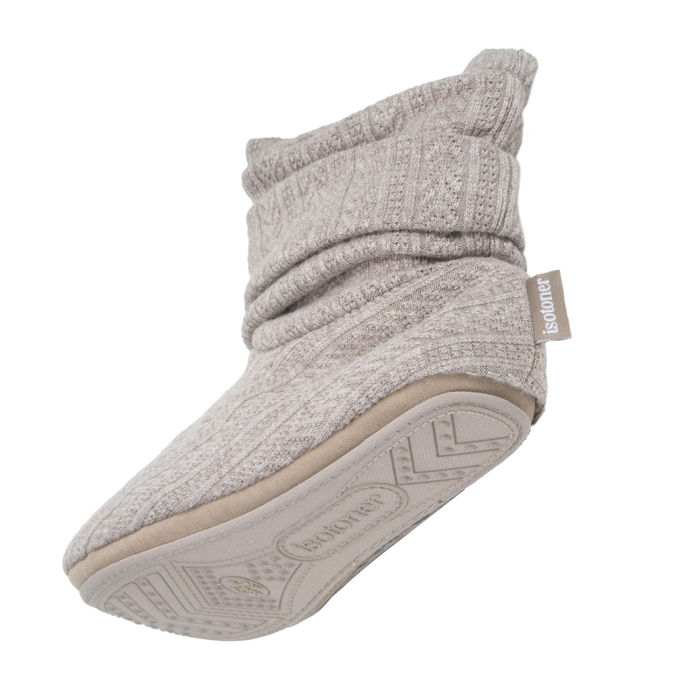 Zapatillas de casa botines Punto Beige claro
