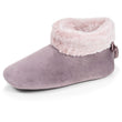 Chaussons Bottillons Femme microvelours Taupe