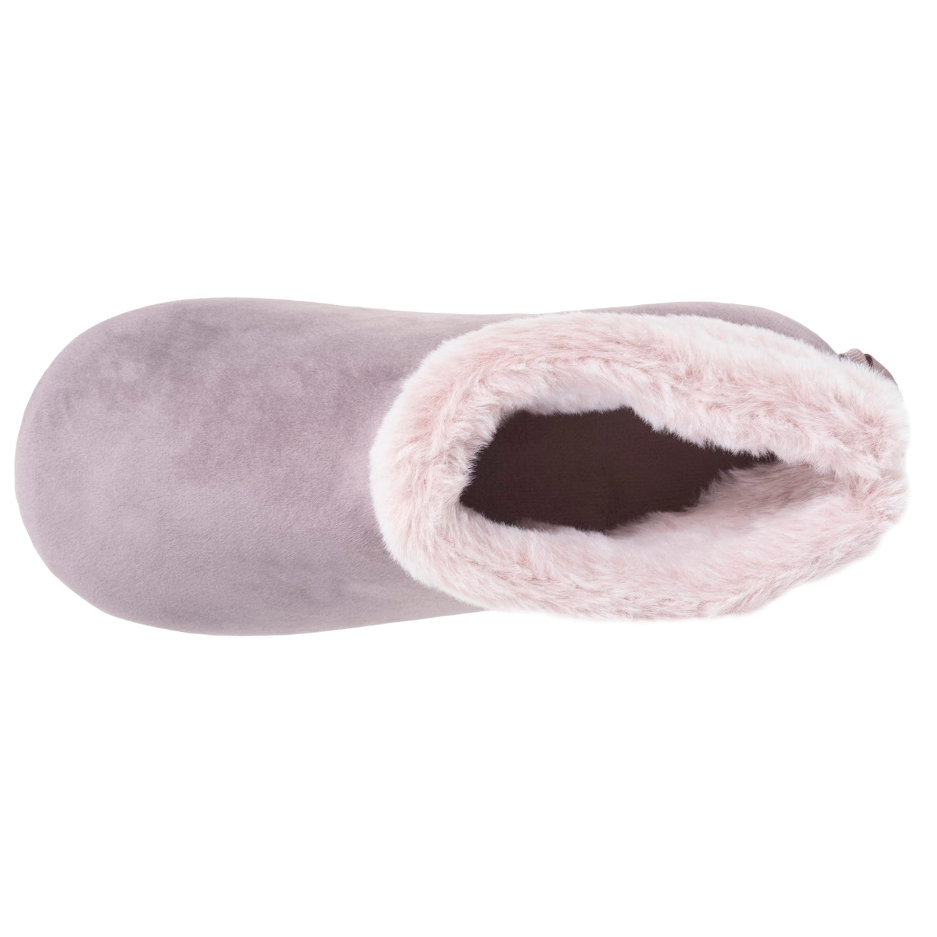 Chaussons Bottillons Femme microvelours Taupe