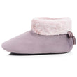 Chaussons Bottillons Femme microvelours Taupe