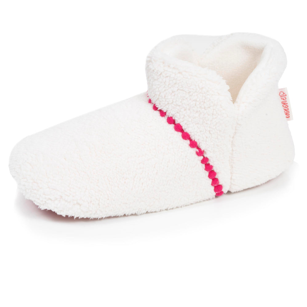 Zapatillas de casa Botines Mujer sherpa lama Marfíl - Isotoner