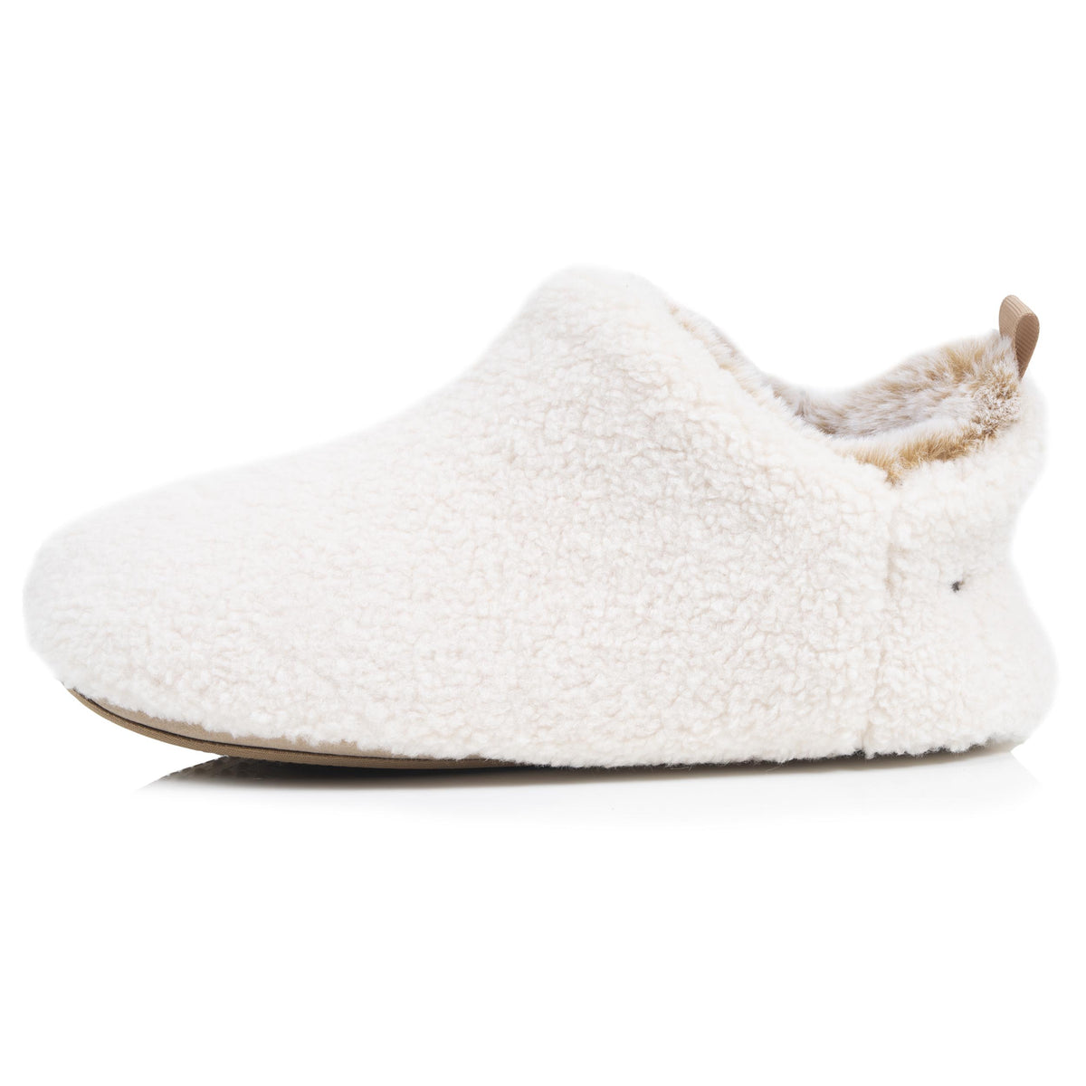 Zapatillas de casa botines bajos Mujer Marfíl