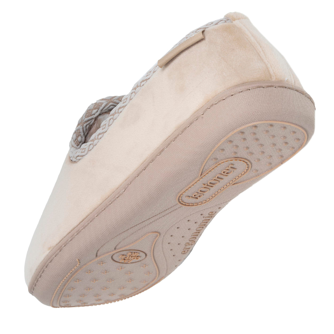 Chaussons Charentaises Femme Beige fourrés