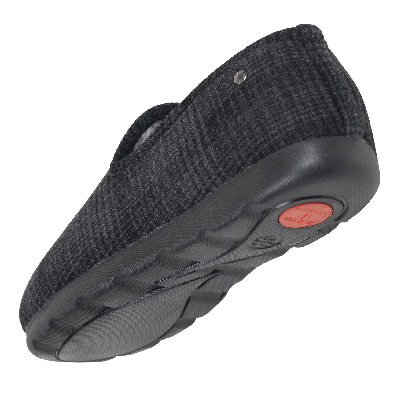 Chaussons Charentaises Homme Tartan Noir